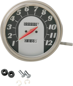5(r) Fl-style 1:1 Speedometer Black, Silver, 1, nordicamoto.ro
