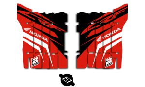 Rad Louver Decals Black, Red, White