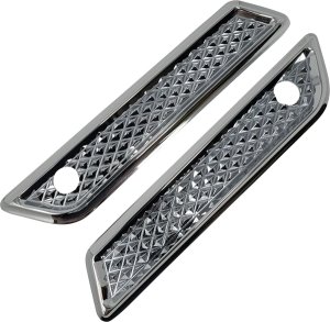 Saddlebag Hinge Covers Silver