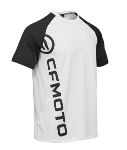 TRICOU QUICK-DRY CU GULER ROTUND – ALB/NEGRU CFMOTO, 5, nordicamoto.ro