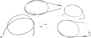 Stainless Handlebar Cable/line Kit Silver