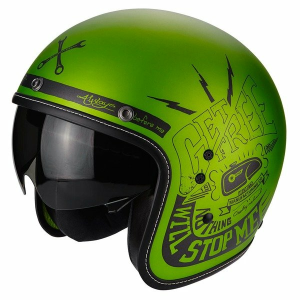 Casca jet SCORPION BELFAST FENDER Negru/Verde S, 1, nordicamoto.ro