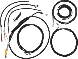 Complete Black Vinyl Braided Handlebar Cable/brake Line Kit Black