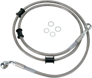Stainless Steel Brake Line Kit Silver, Clear-coated, 1, nordicamoto.ro