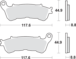Ct Scooter Carbon Tech Organic Brake Pads, 2, nordicamoto.ro