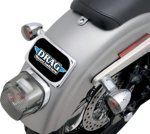 Small Radius Three-bolt Style License Plate Mount Assembly Chrome, 3, nordicamoto.ro