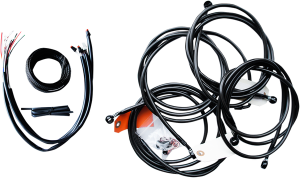 Complete Midnight Braided Handlebar Cable/brake Line Kit Black, 1, nordicamoto.ro
