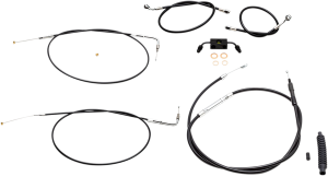 Standard Black Vinyl Braided Handlebar Cable/brake Line Kit Black