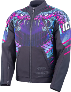 Merc3 Synthwave Jacket Black , nordicamoto.ro