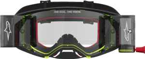 Ochelari Alpinestars Supertech Firma Roll-Off Negru/Galben Fluo/Lentila Clara, 4, nordicamoto.ro