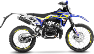 Tobă de eșapament LeoVince X-FIGHT Black Edition Slip-On pentru Sherco 50 2T, 4, nordicamoto.ro