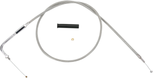 Stainless Braided Throttle Cable Silver