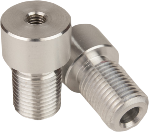 Halo Bar End Mirror Adapters Silver, 1, nordicamoto.ro