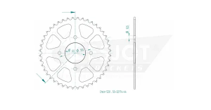 Pinion standard spate 520 negru, 2, nordicamoto.ro