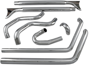 Fishtail True Dual Exhaust System Chrome