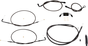 Standard Midnight Braided Handlebar Cable/brake Line Kit Black, 1, nordicamoto.ro