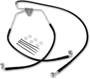 Extended Length Black Vinyl Brake Line Kit Black Oversize [+254 mm (10'')], 1, nordicamoto.ro