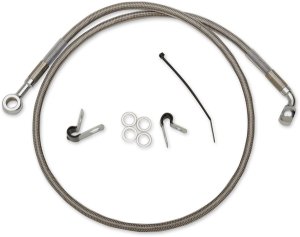 Stainless Steel Brake Line Kit Silver, Clear-coated, 1, nordicamoto.ro