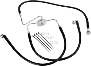 Stainless Steel Brake Line Kit Black, 1, nordicamoto.ro