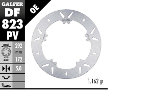 Skull Brake Rotor Silver, 1, nordicamoto.ro