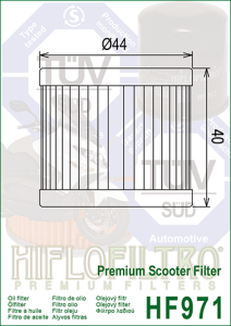 Filtru ulei SUZUKI BURGMAN 125/150/200/400 Hiflofiltro HF971