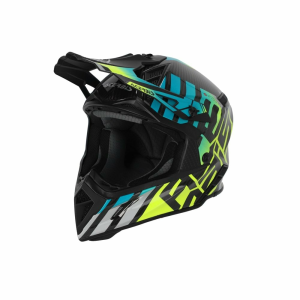 Casca Acerbis Steel Carbon 22.06 Light Blue/Fluo Yellow