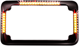 Slick Signals Flat License Plate Frame Red, 1, nordicamoto.ro