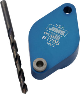 Exhaust Stud Drill Plate Blue, Anodized