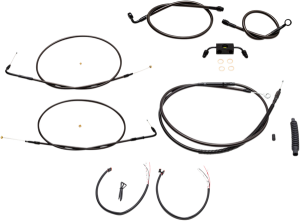 Complete Midnight Braided Handlebar Cable/brake Line Kit Black