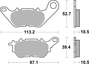 Hf Street Ceramic Organic Brake Pads