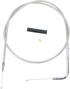 Stainless Braided Throttle Cable Silver