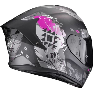 Casca integrala SCORPION EXO-530 AIR HADJI XS Negru mat/Roz, 2, nordicamoto.ro