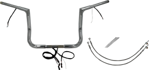 Plug & Play Ez Install 1-1/4(r) Flat Top Handlebar Kit Silver, 2, nordicamoto.ro
