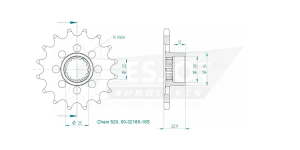 Sport Sprocket Front 520 Natural, 2, nordicamoto.ro