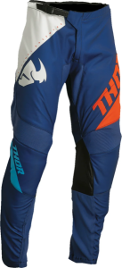 Pantaloni Copii Thor Sector Edge Navy/Orange 20, 5, nordicamoto.ro