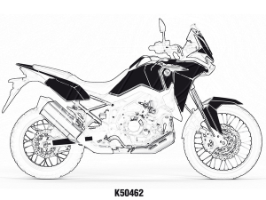 Decal Kit Black, Red, 4, nordicamoto.ro