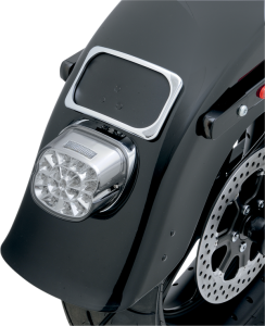 Small Radius Three-bolt Style License Plate Mount Assembly Chrome