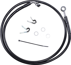 Extended Length Black Vinyl Brake Line Kit Black