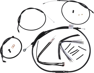 Extended Handlebar Cable And Brake Line Kit For Sportsters With Abs Black