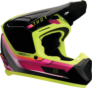 Casca Copii Thor Fleet Defy Negru/Roz/Galben Fluo