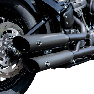 Slash-cut Slip-on Mufflers Guardian Black, 2, nordicamoto.ro