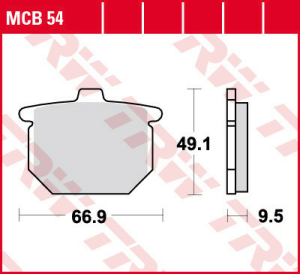 Placute frana fata/spate TRW Organice HONDA CX 500 '79-'84/CB 750 '77-'81/CB 900 '79-'81/CBX 1000 '79/GL 1000/1100 '78-'81