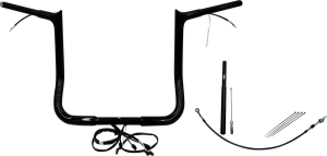 Plug & Play Ez Install 1-1/4(r) Pointed Top Handlebar Kit Black