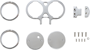 Gauge Mount For Performance Risers With Dual Gauges Chrome