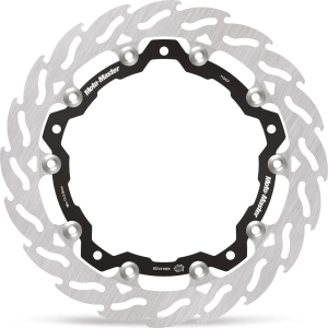 Flame Floating Alu Brake Disc Black, Silver 