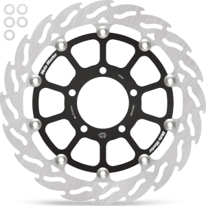 Flame Floating Alu Brake Disc Black, Silver 