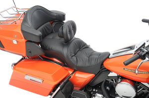 Backrest Compatible 2-up Leather Touring Seat Black, 3, nordicamoto.ro