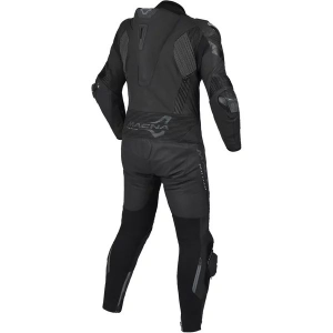 Combinezon de piele 1 piesa MACNA CHROMIQ 46 Negru/Rosu, 4, nordicamoto.ro