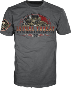 Tired Iron Restorations T-shirt Gray