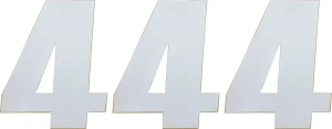 MOOSE RACING Vinyl Race Numbers White 